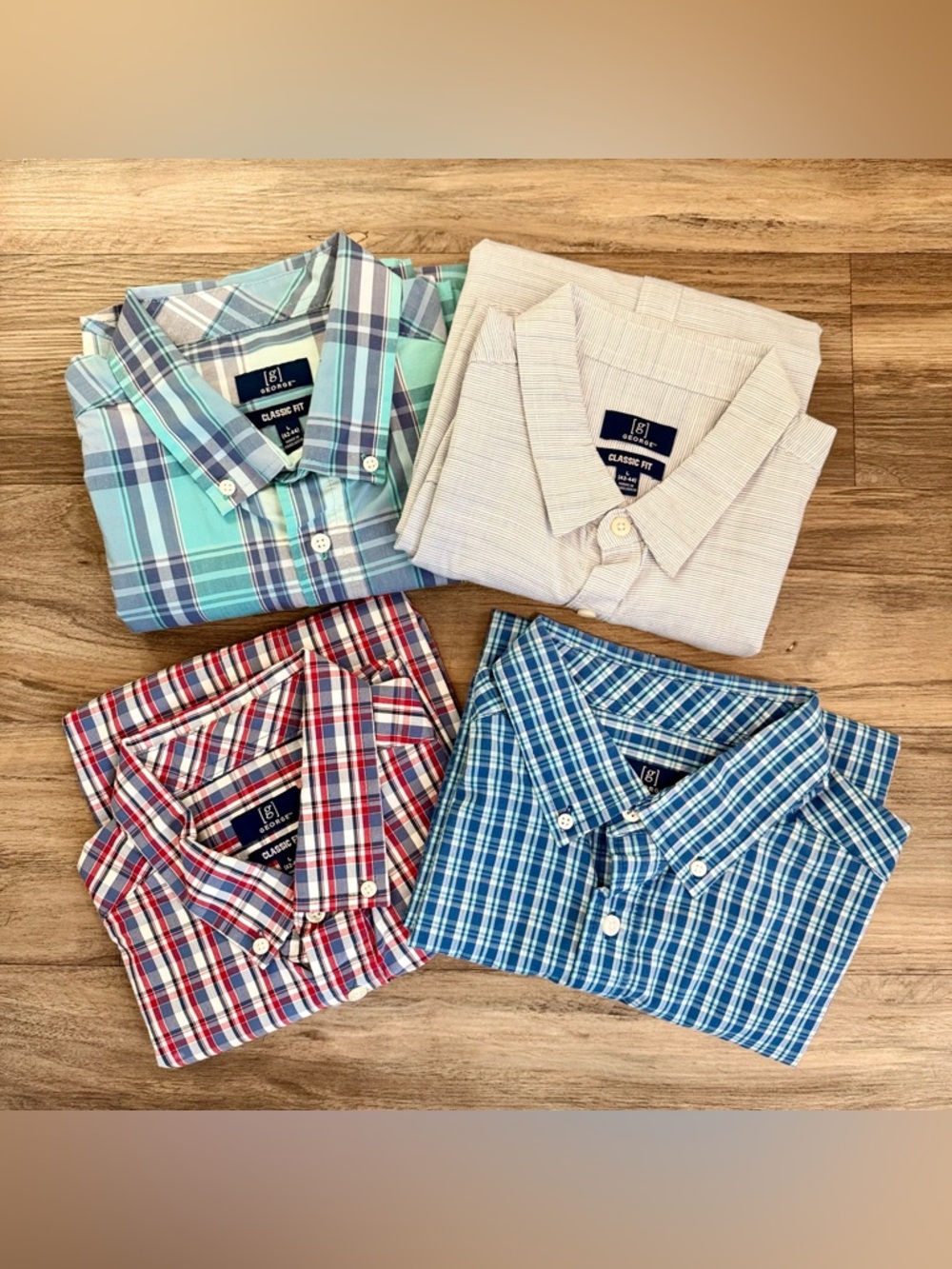 Tags: mens casual shirt bundle, plaid button down shirts, classic fit menswear,